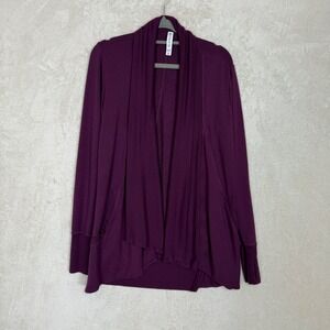 Athleta Pranayama Wrap Cardigan Sweater Plum Purple XS Modal Spandex Lightweight